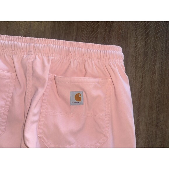 Carhartt Pink Force Cross-Flex Scrub Jogger Pants Drawstring Petite Small PS - Picture 6 of 16